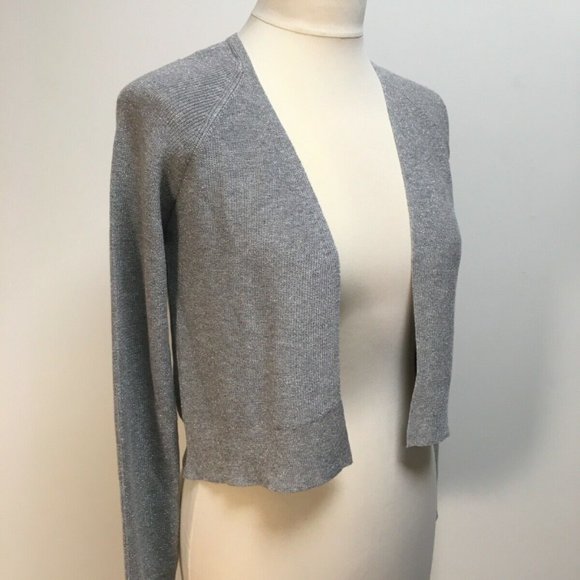 Massimo Dutti Shiney Grey Cardigan - Picture 2 of 2